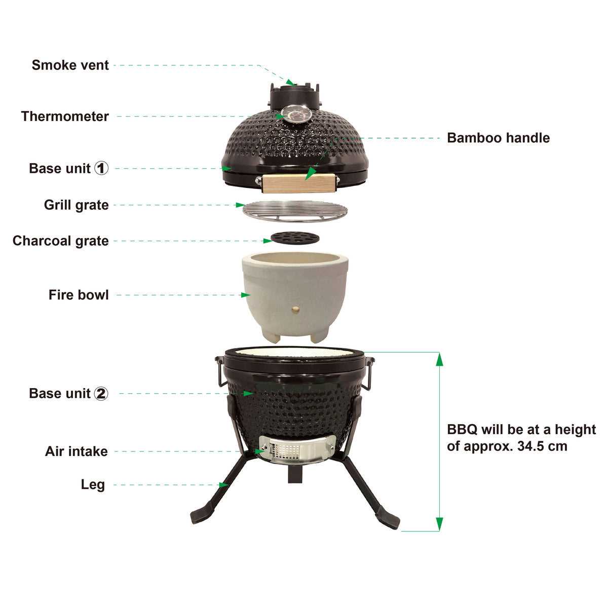 vision grill parts diagram