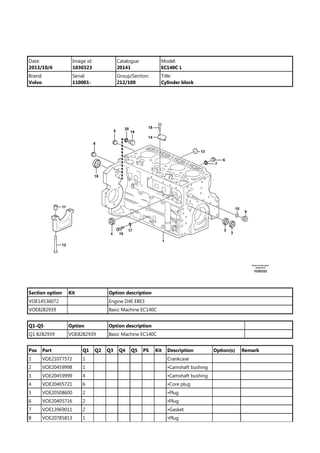 volvo excavator parts diagram