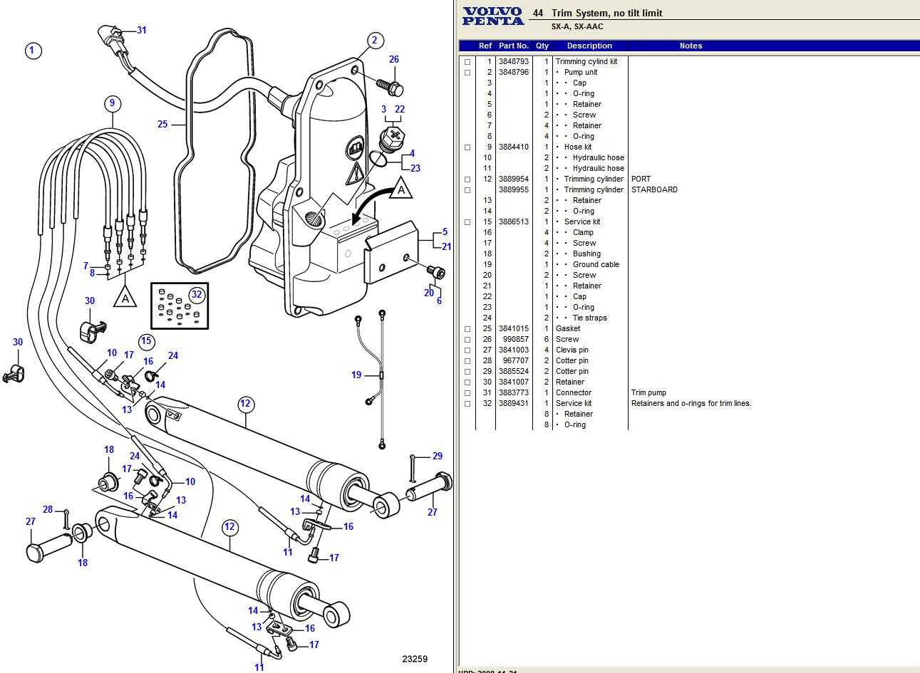 volvo penta sx a outdrive parts diagram