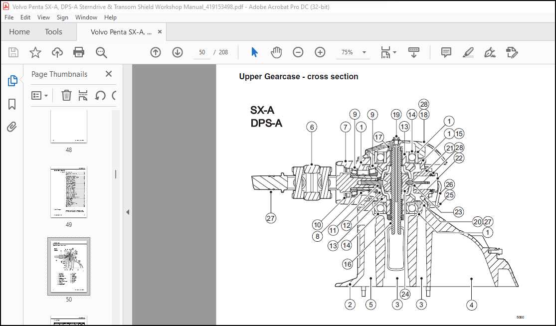 volvo penta sx parts diagram