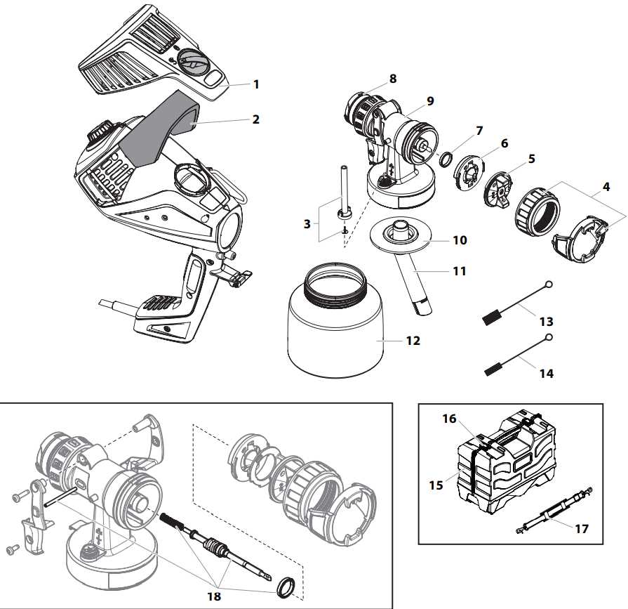 wagner spray gun parts diagram