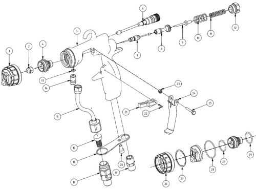 wagner spray gun parts diagram