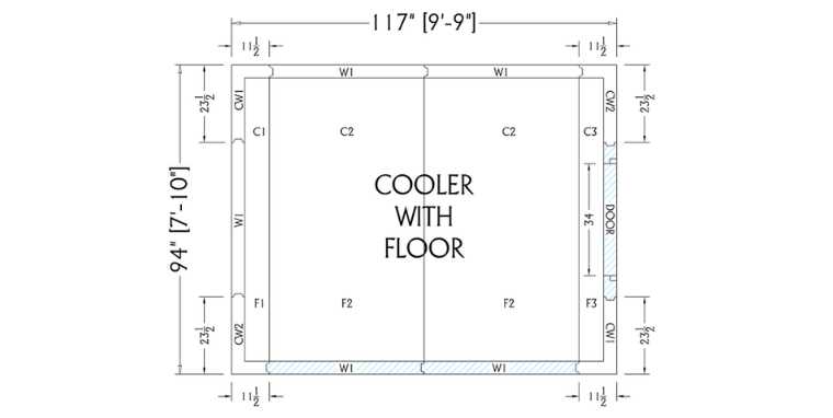 walk in freezer parts diagram