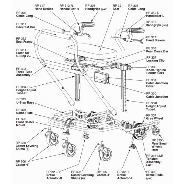 walker parts diagram