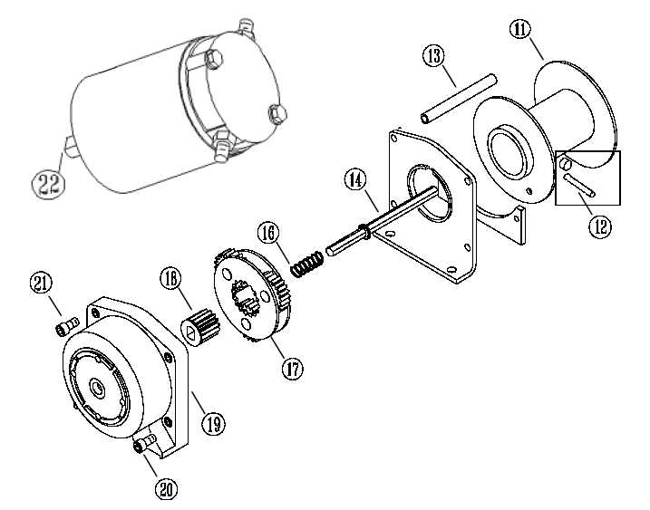 warn a2000 winch parts diagram