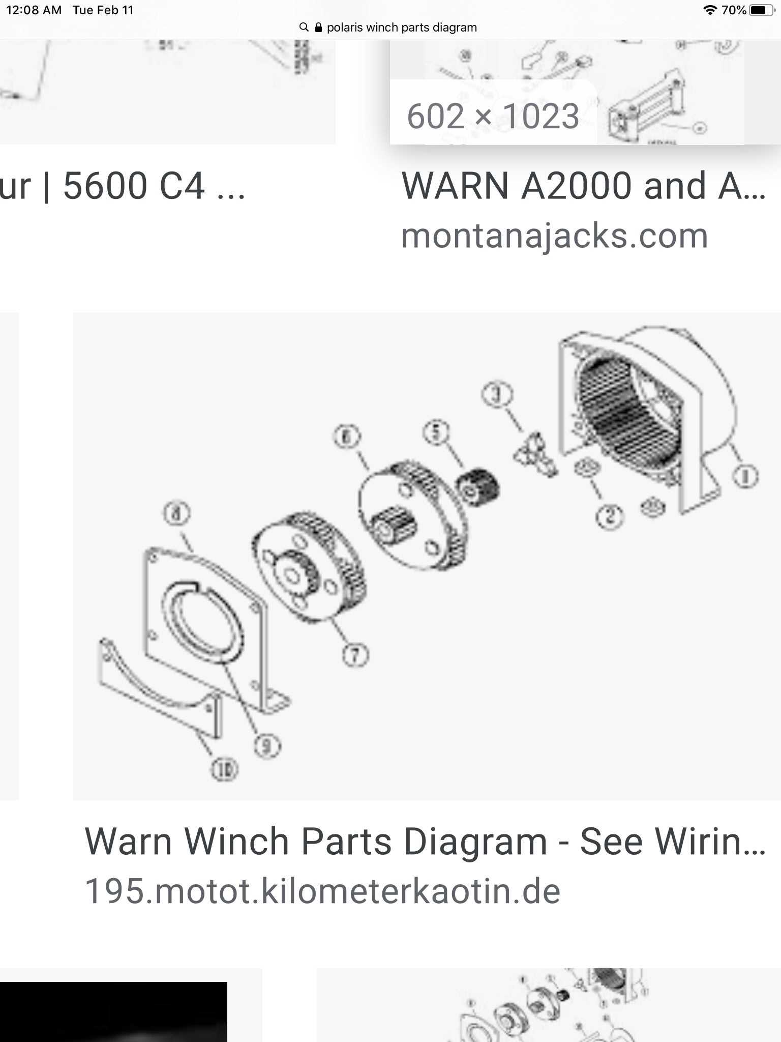 warn winch 2500 parts diagram