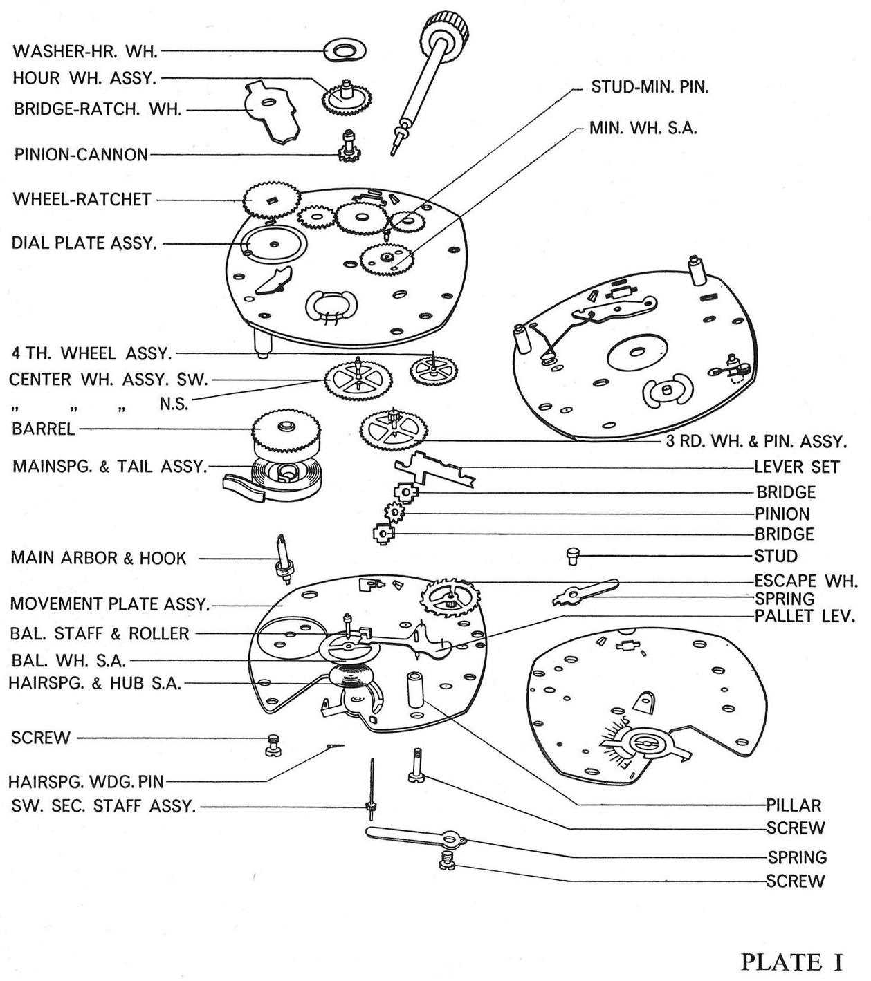 watch diagram parts