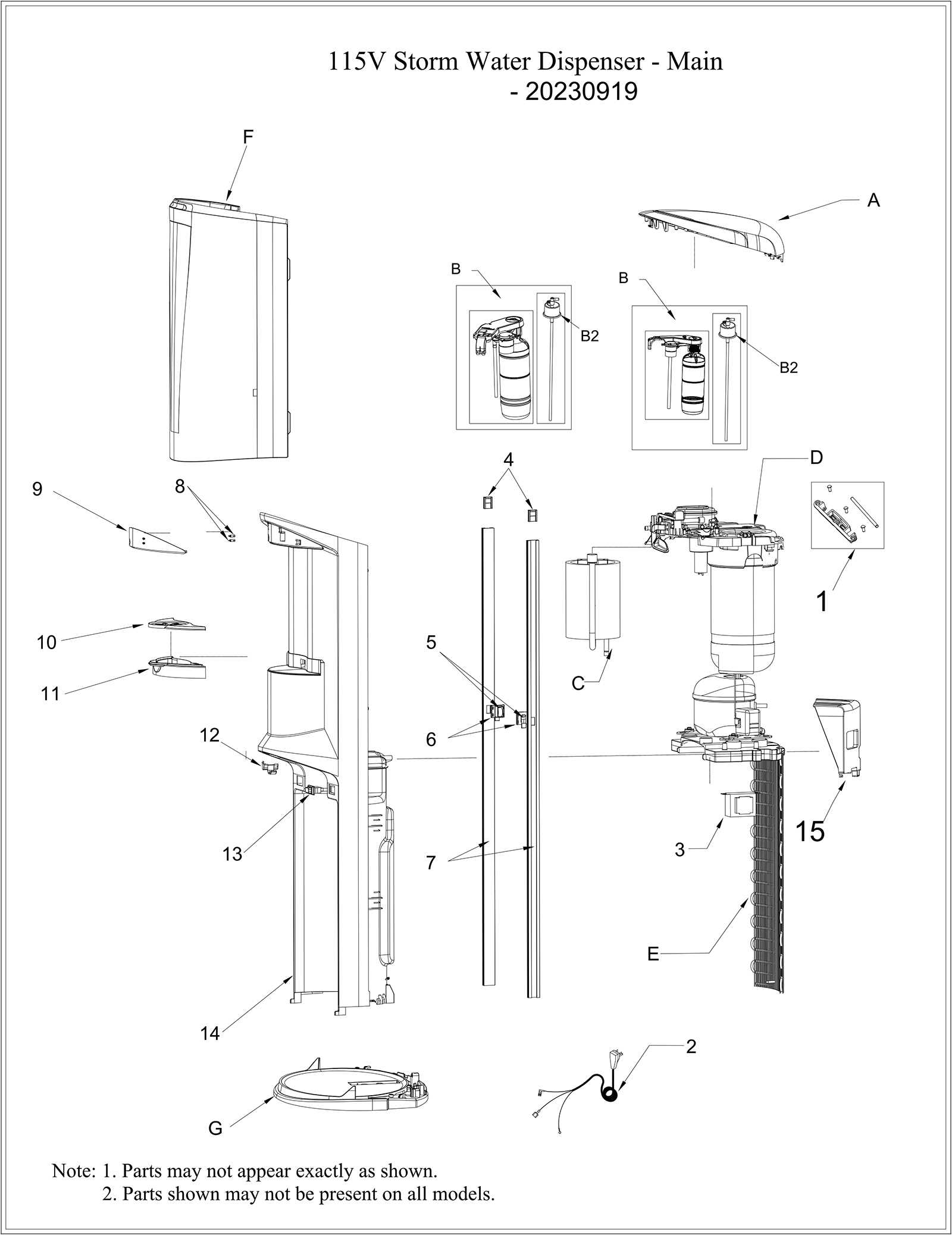 water dispenser water cooler parts diagram