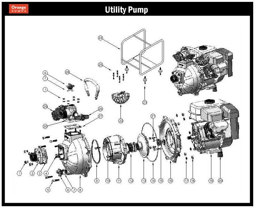 water pump parts diagram