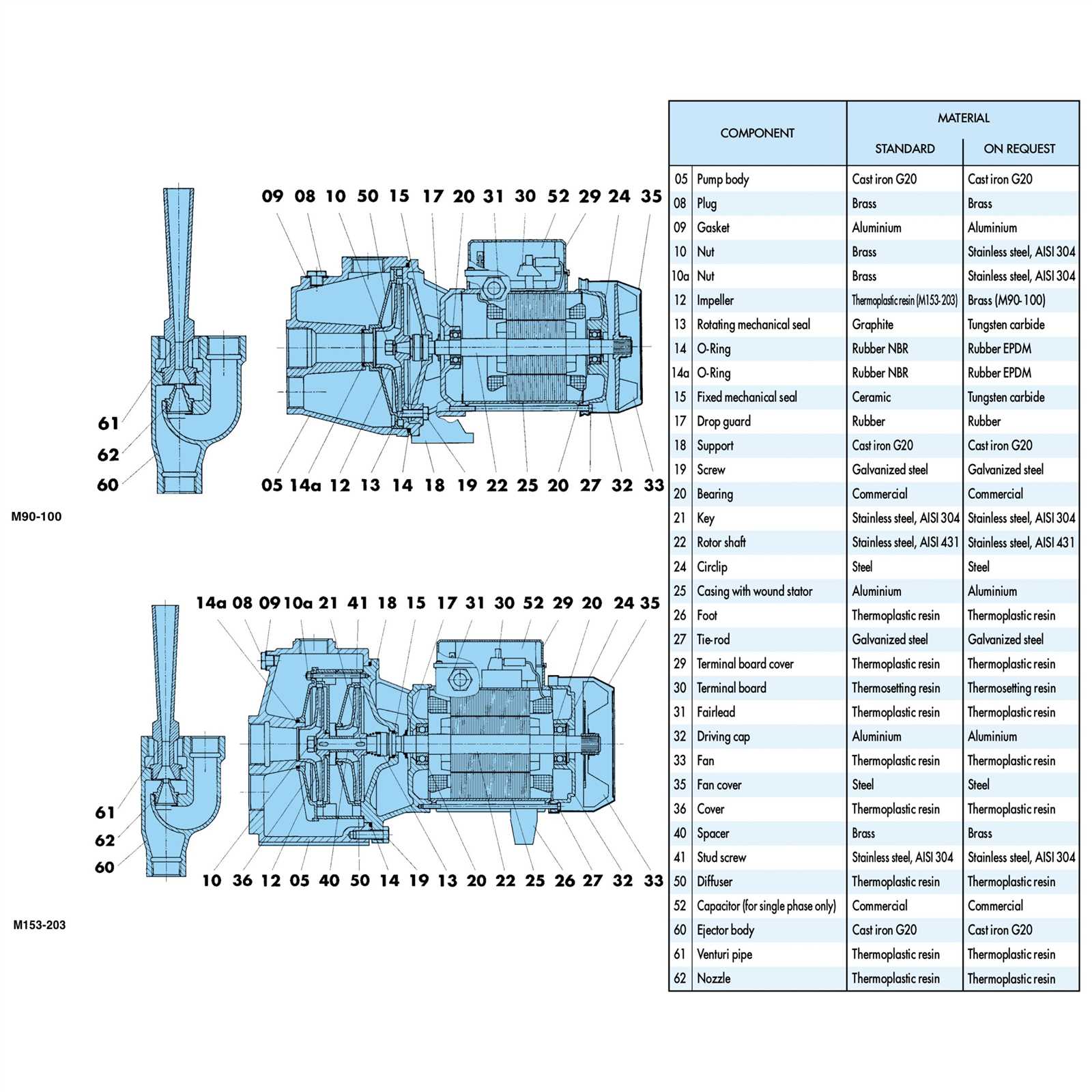 water well pump parts diagram