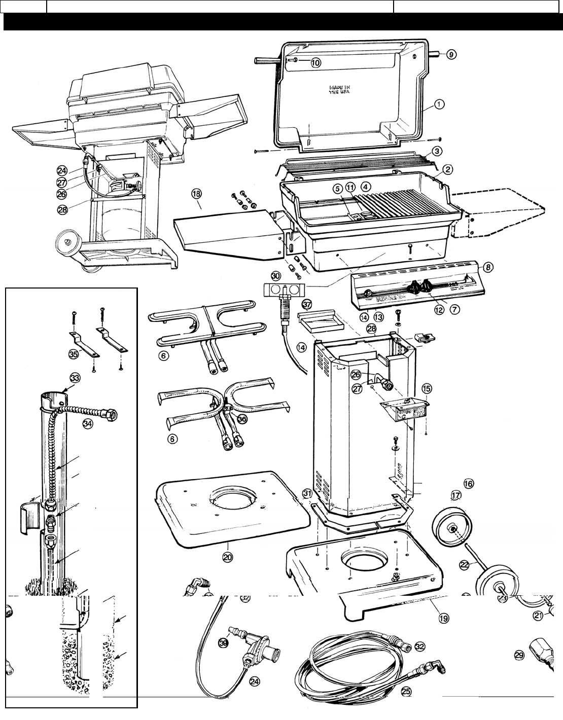 weber grill parts diagram