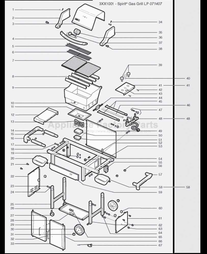 weber spirit ii e 310 parts diagram