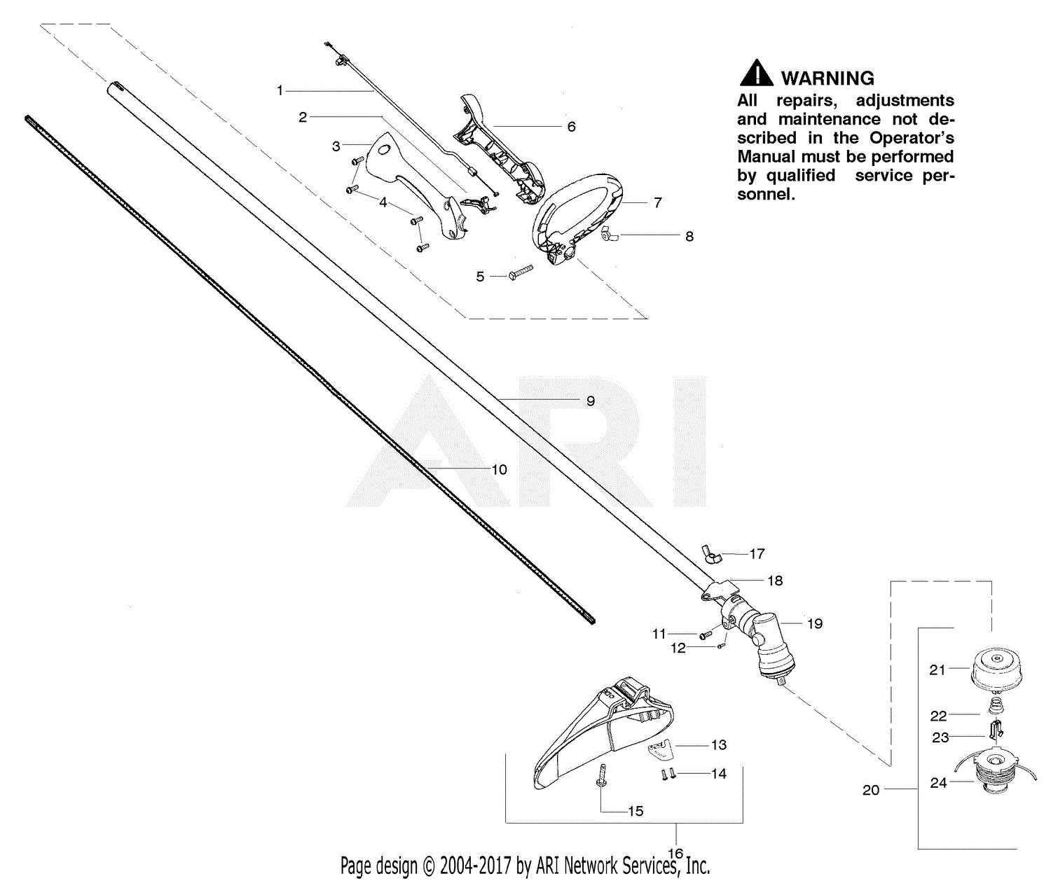 weed eater fb25 parts diagram