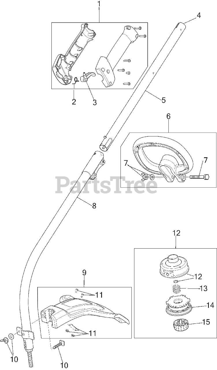 weed eater parts diagram