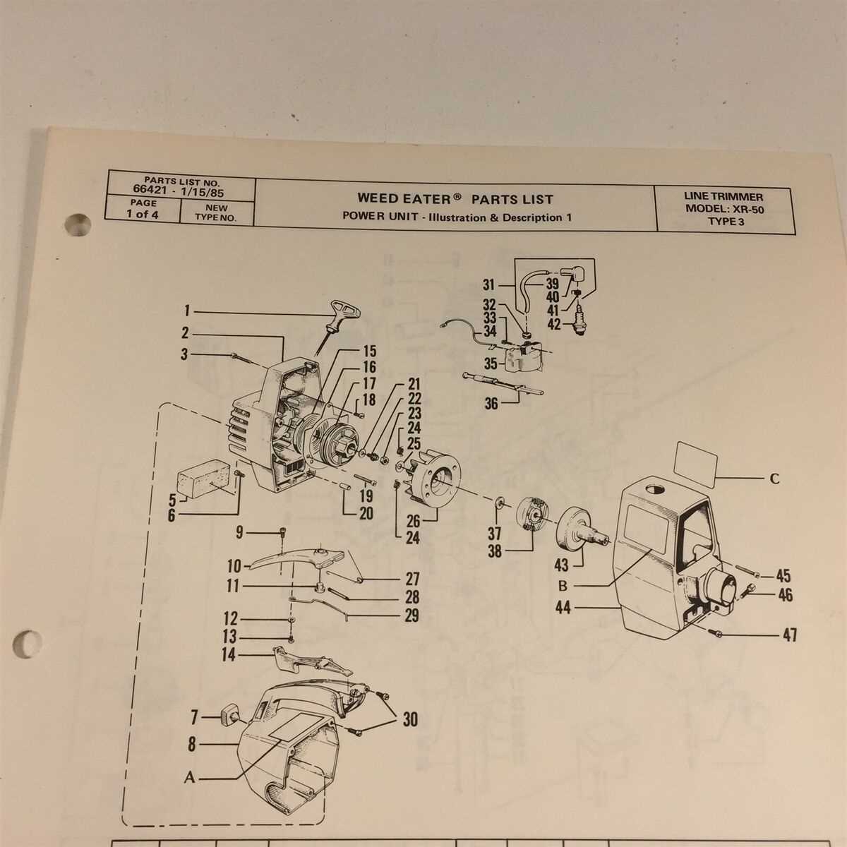 weedeater parts diagram