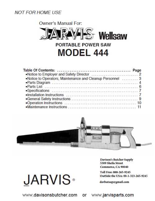 wellsaw 404 parts diagram