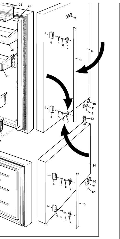 westinghouse fridge parts diagram