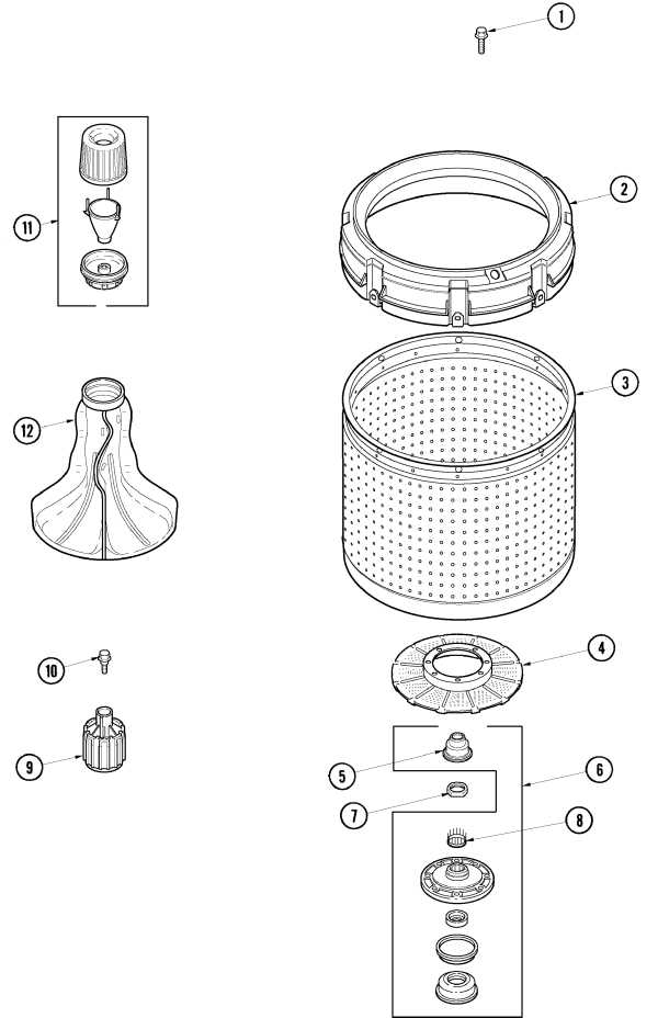 whirlpool agitator parts diagram