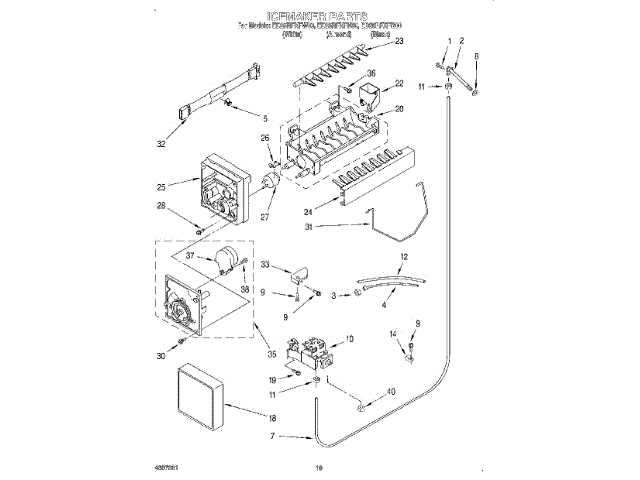 whirlpool freezer parts diagram