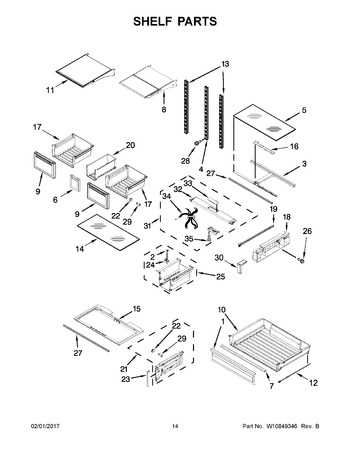 whirlpool gold refrigerator parts diagram