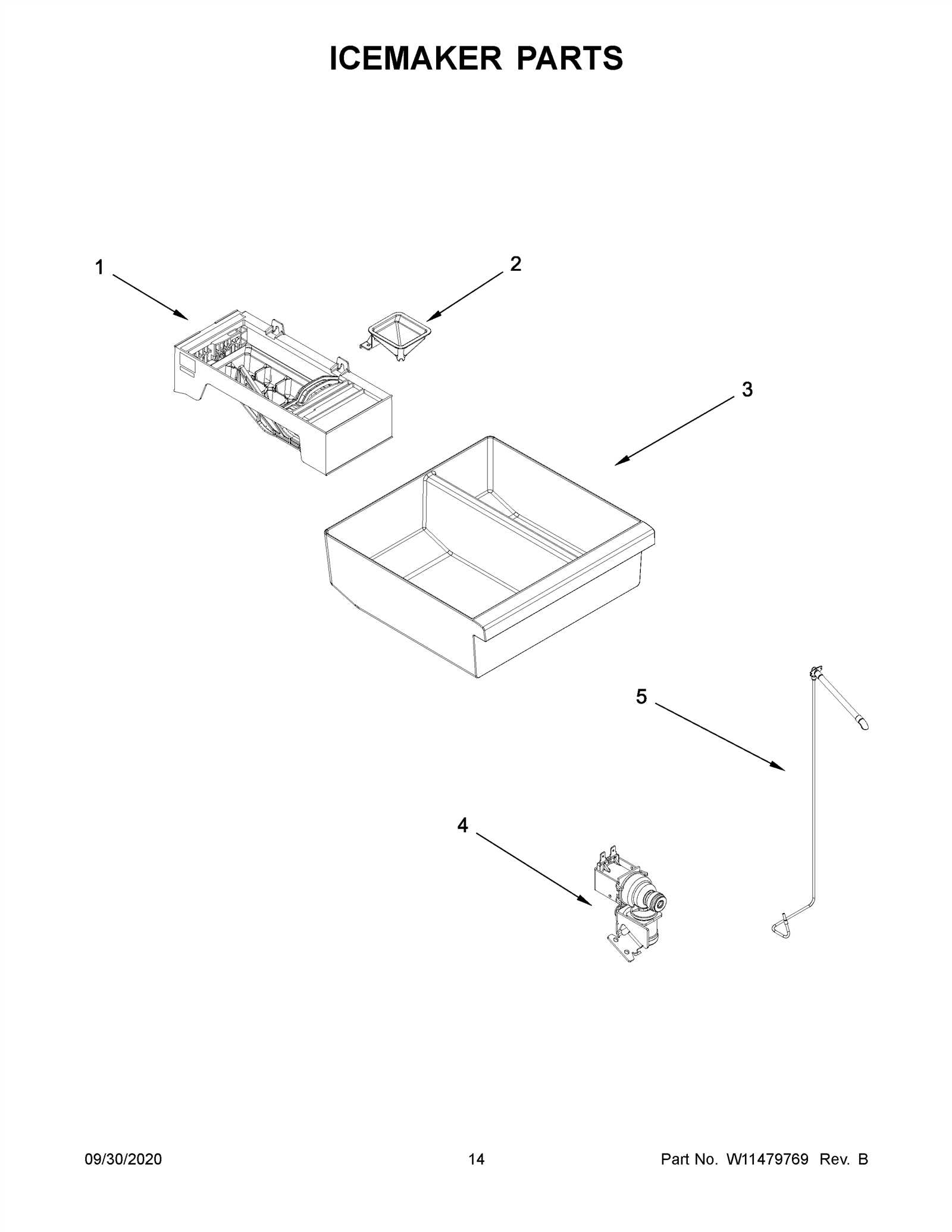 whirlpool ice dispenser parts diagram