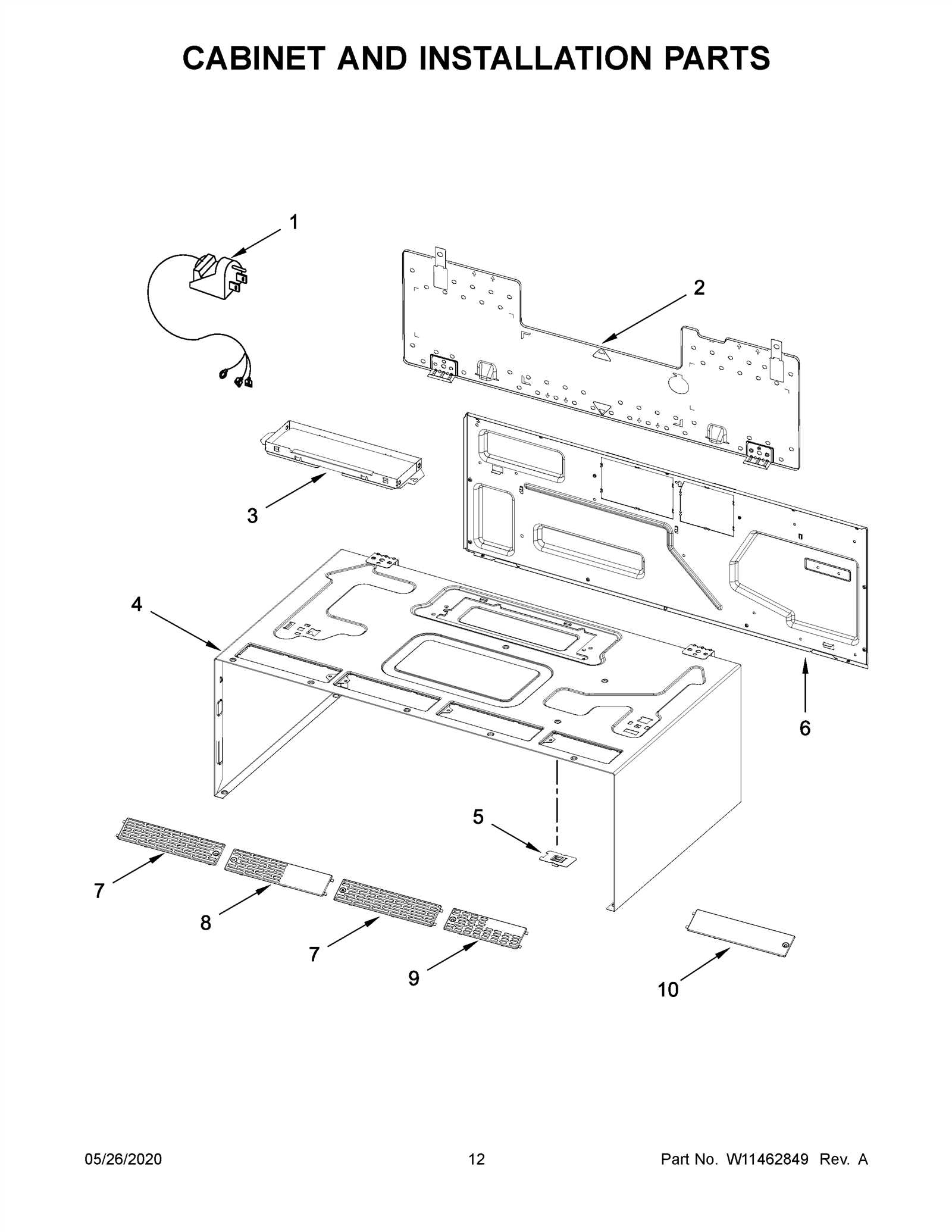 whirlpool microwave parts diagram