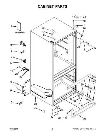 whirlpool refrigerator door parts diagram