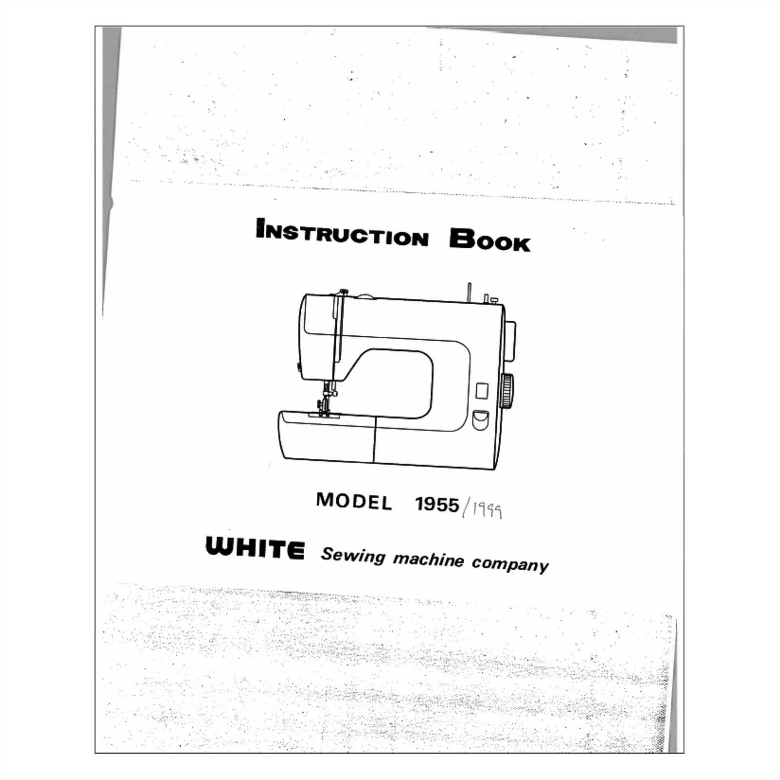 white sewing machine parts diagram