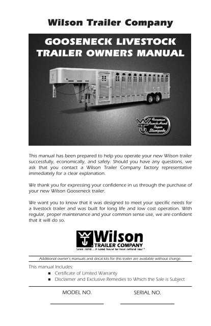 wilson trailer parts diagram