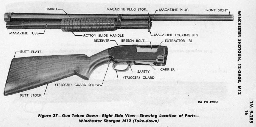 winchester model 12 parts diagram