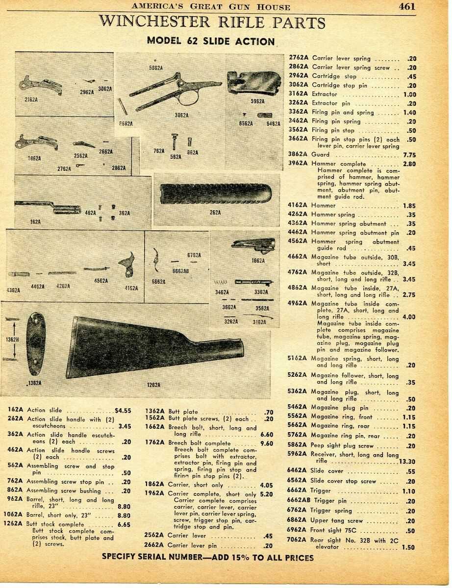 winchester model 50 parts diagram