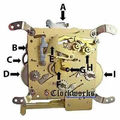 wind up pendulum clock parts diagram