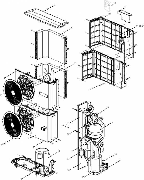 window ac unit parts diagram