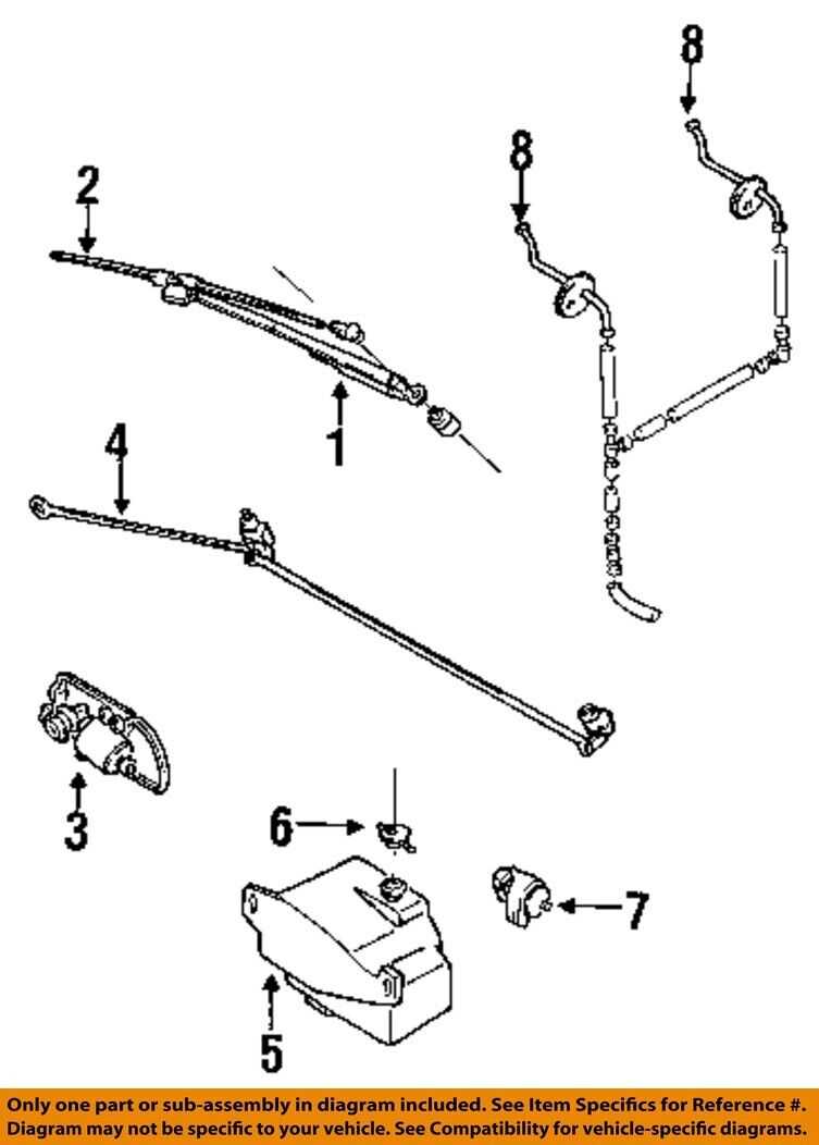 wiper linkage windshield wiper parts diagram