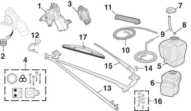 wiper linkage windshield wiper parts diagram