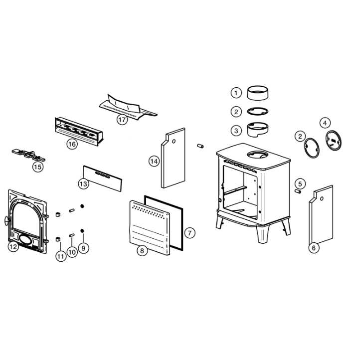 wood stove parts diagram