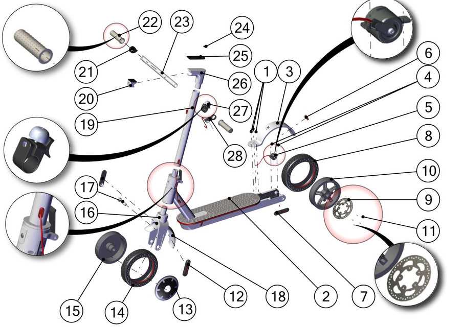 xiaomi m365 parts diagram