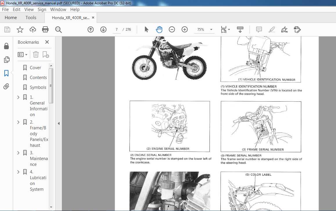 xr400 parts diagram