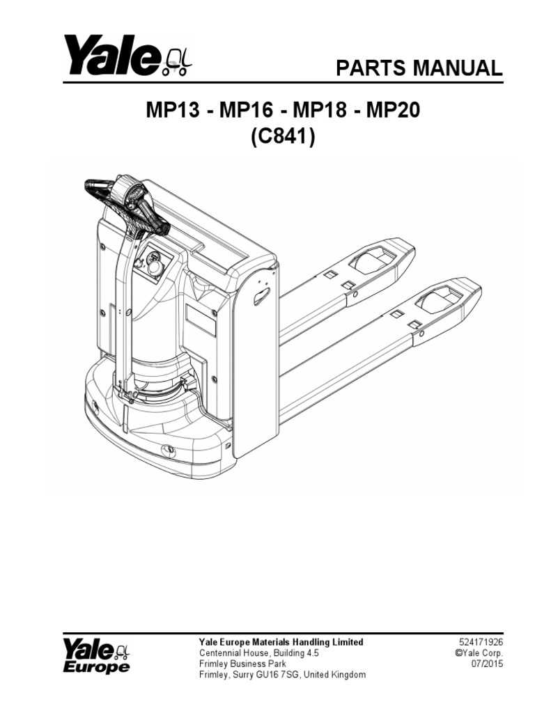 yale electric pallet jack parts diagram