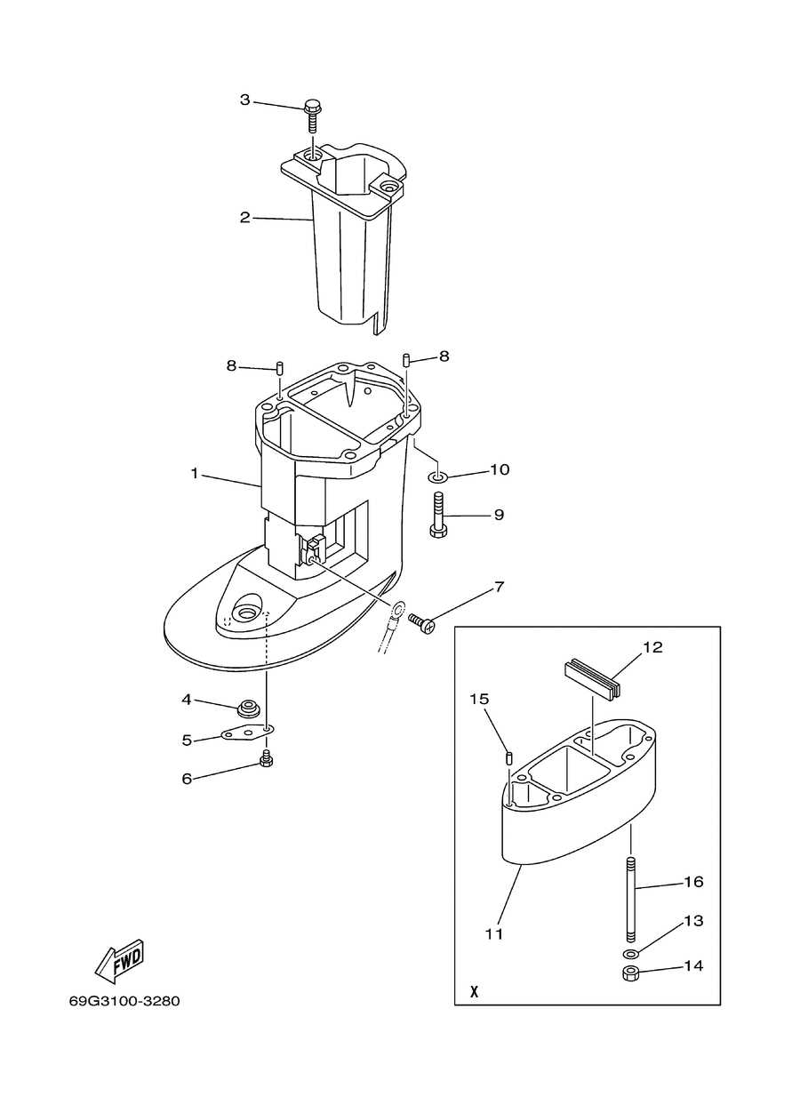 yamaha 150 outboard parts diagram