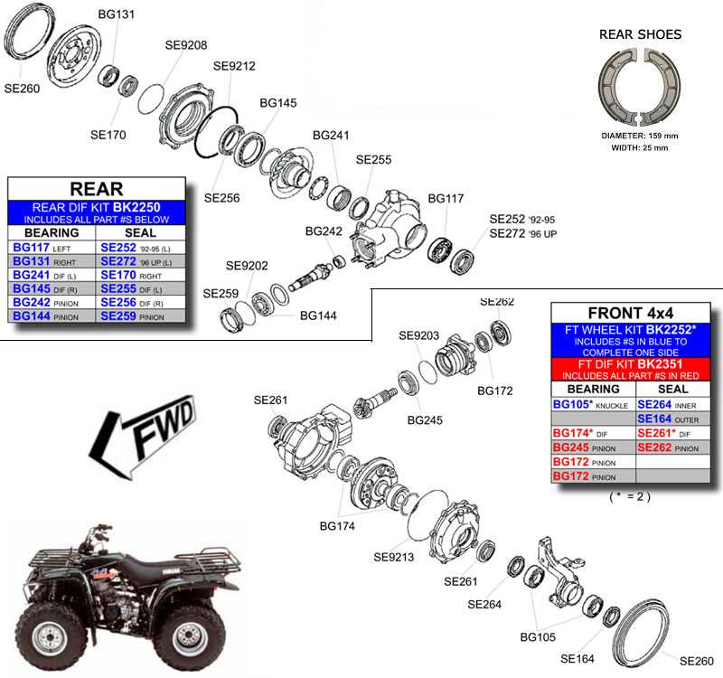 yamaha atv parts diagram