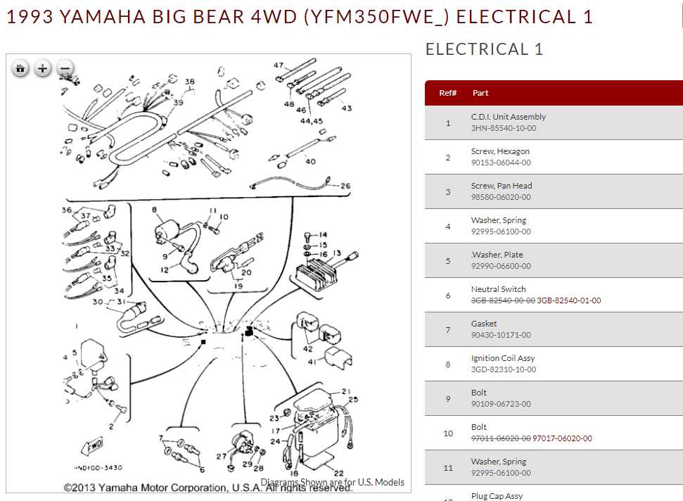 yamaha big bear parts diagram