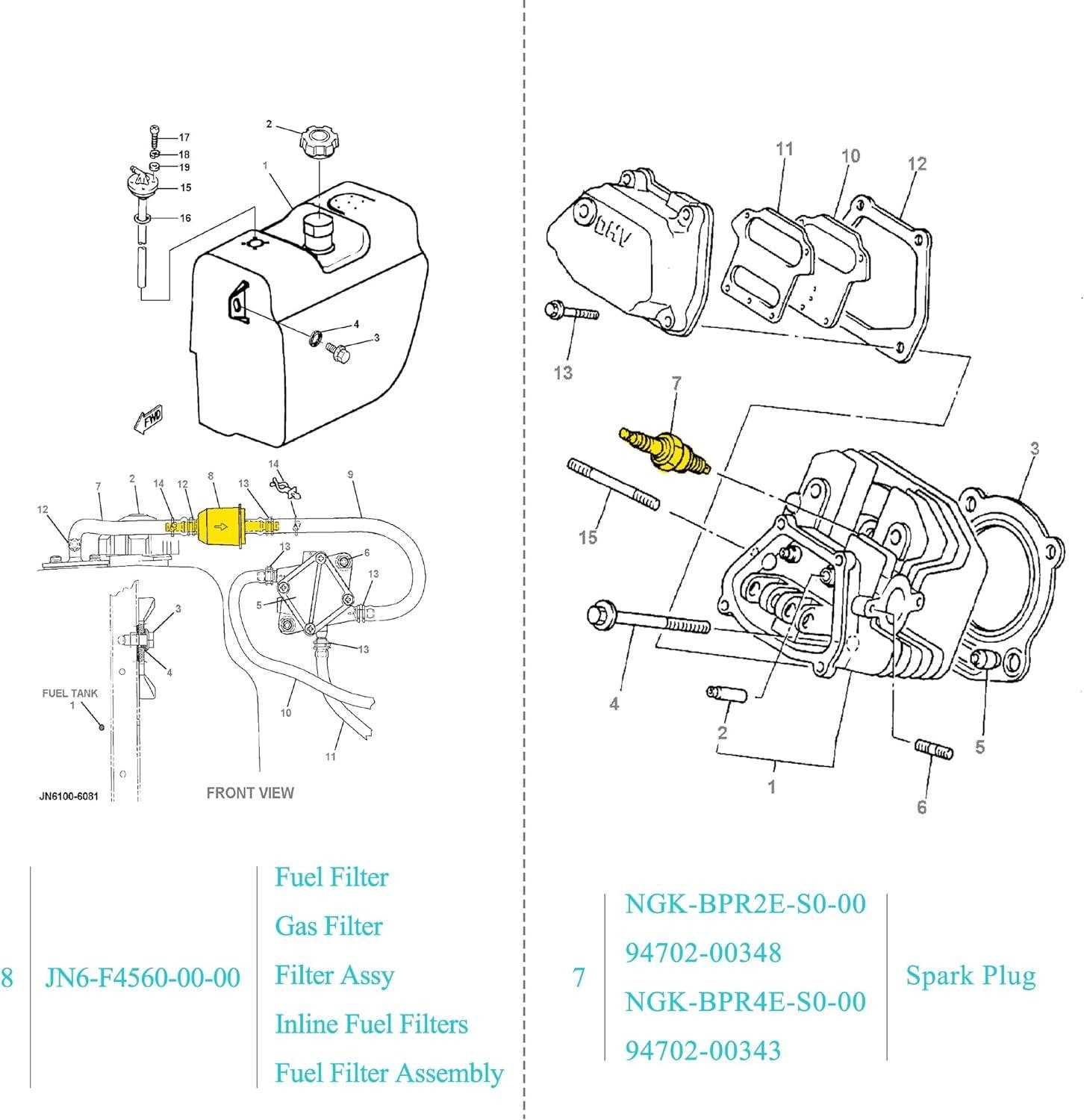 yamaha g1 golf cart parts diagram