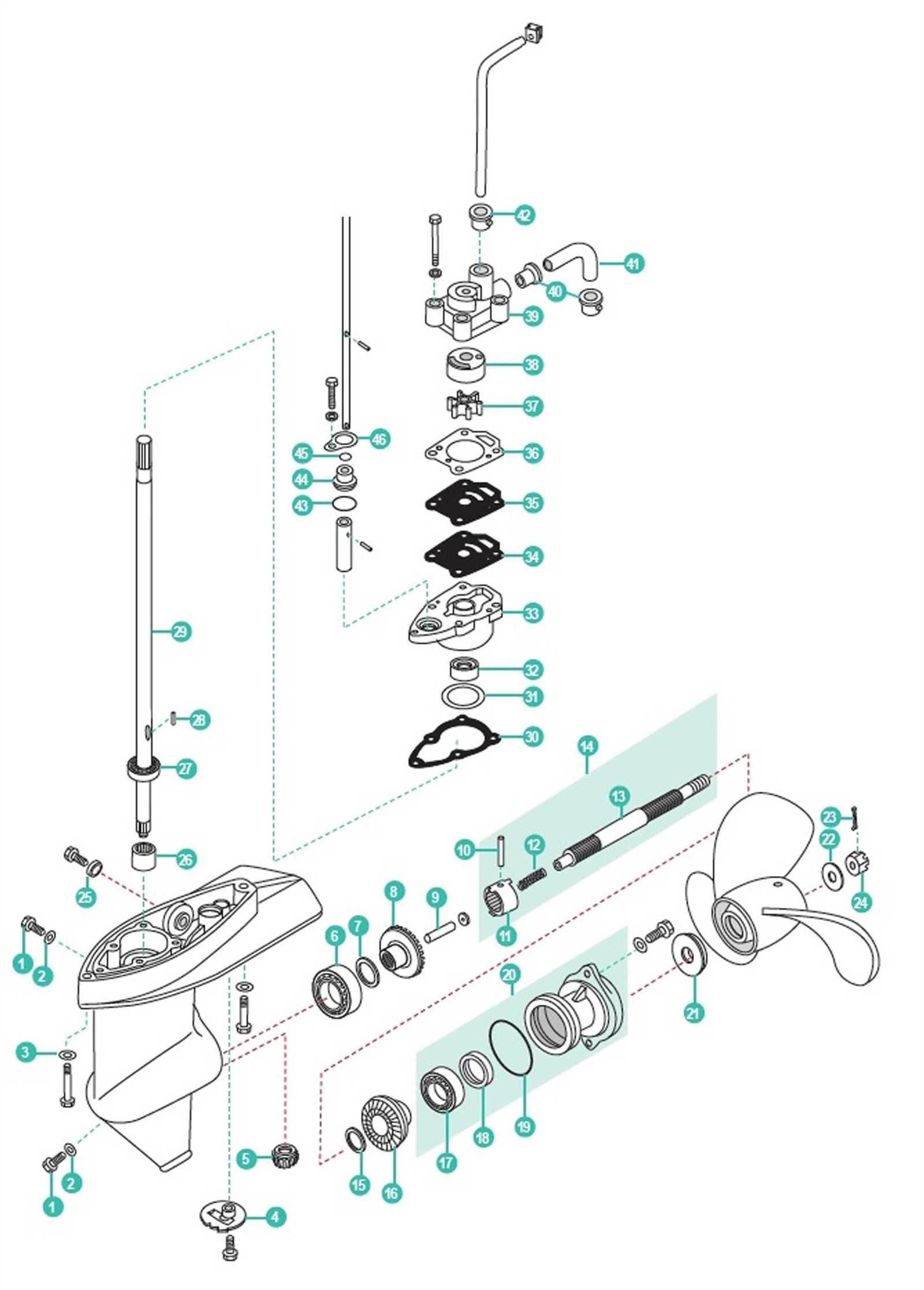 yamaha lower unit parts diagram