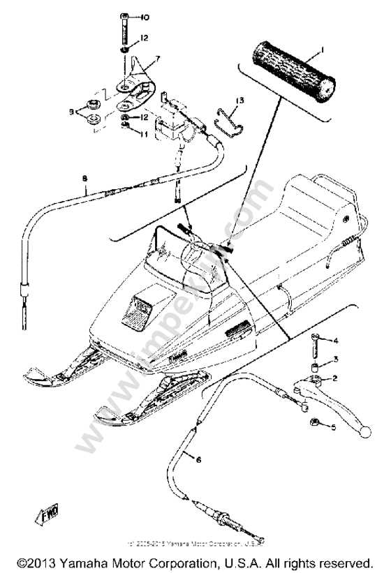 yamaha snowmobile parts diagram