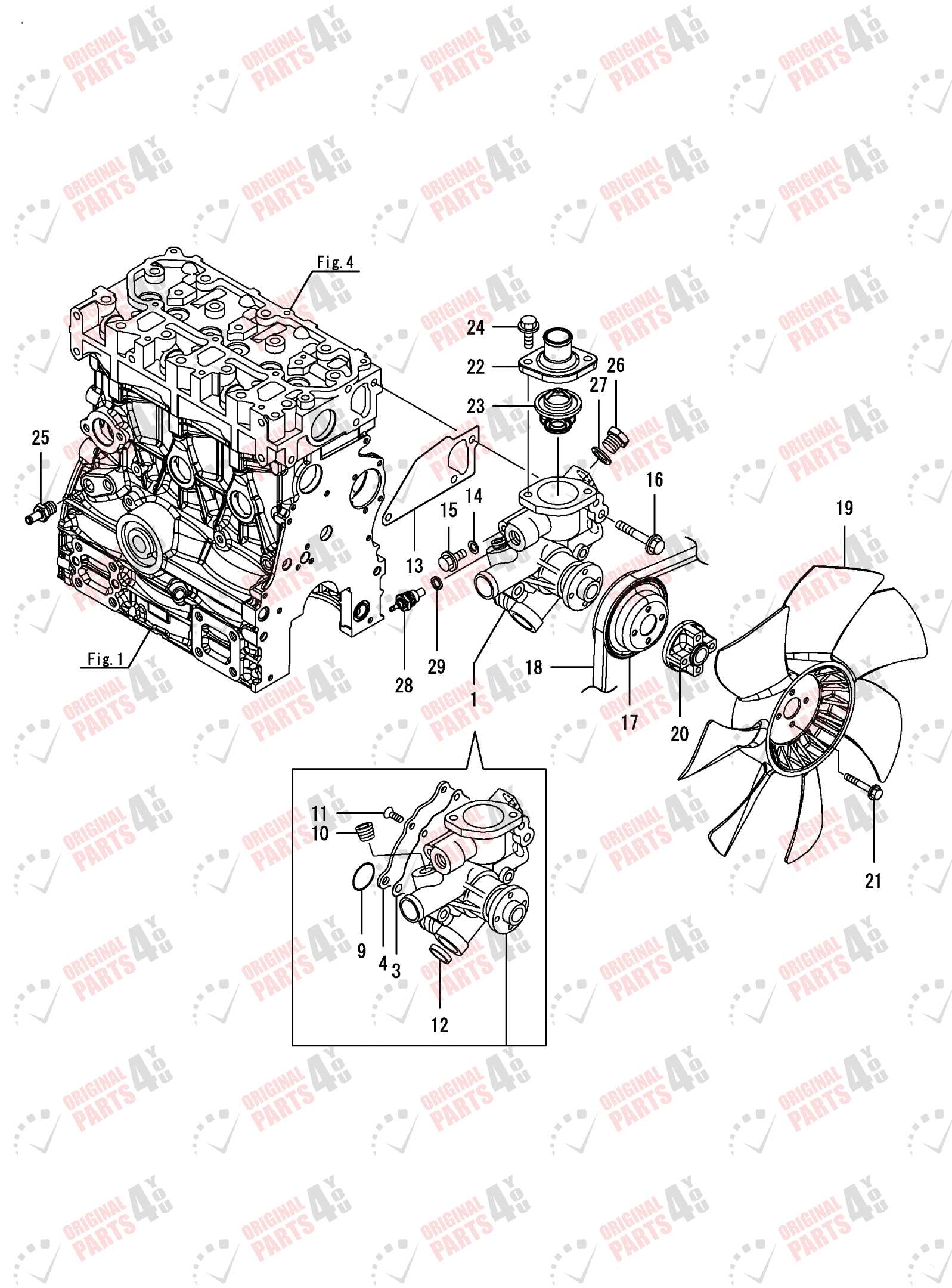 yanmar 3tnv80f parts diagram