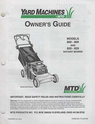 yard machine lawn mower parts diagram