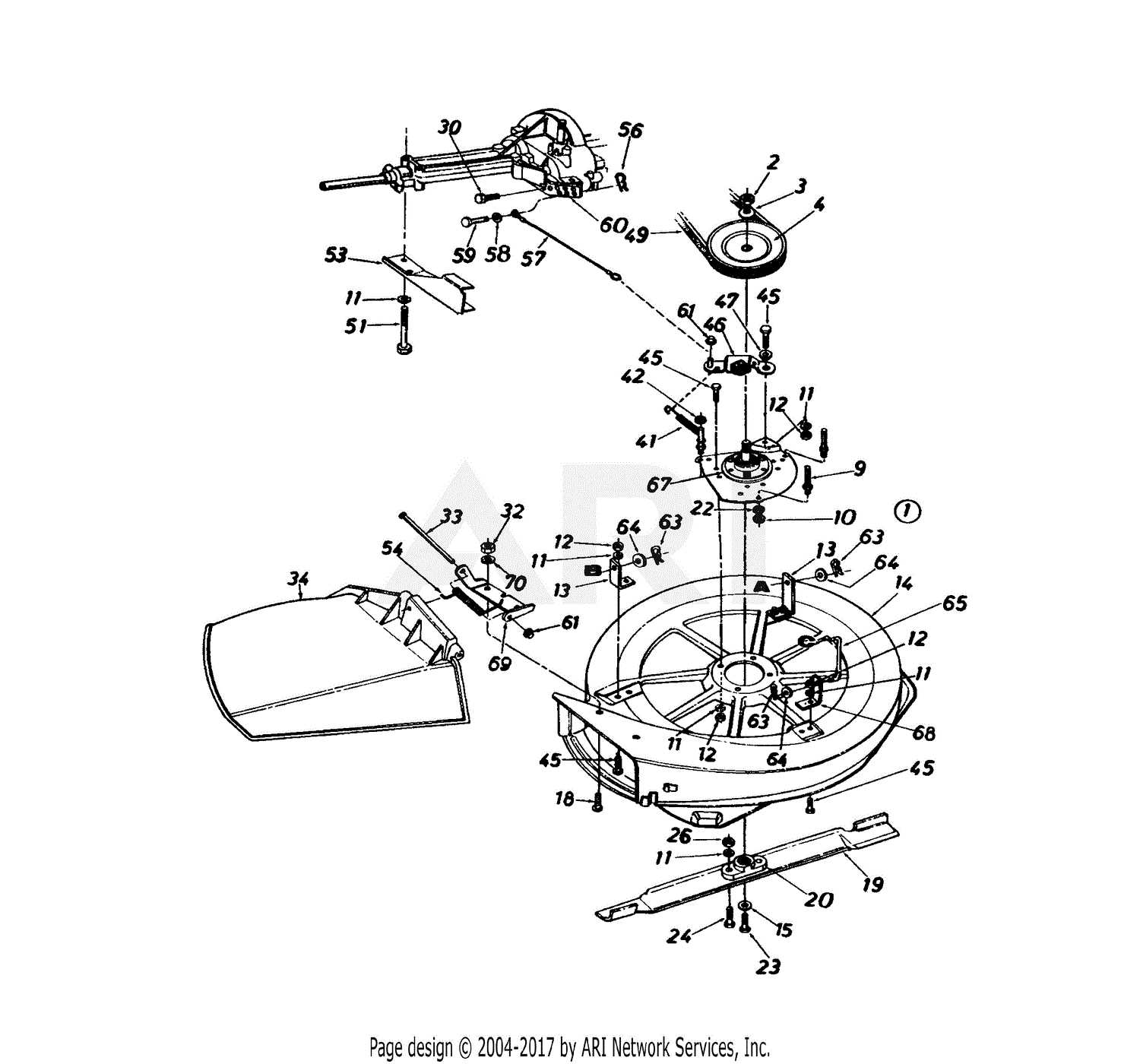 yard machine lawn mower parts diagram