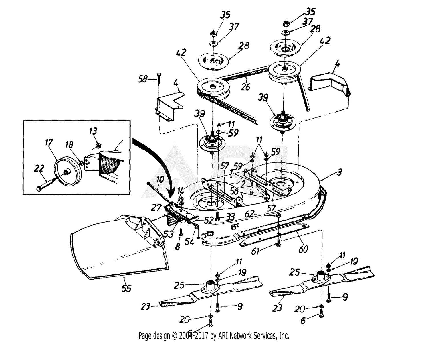 yardworks riding lawn mower parts diagram