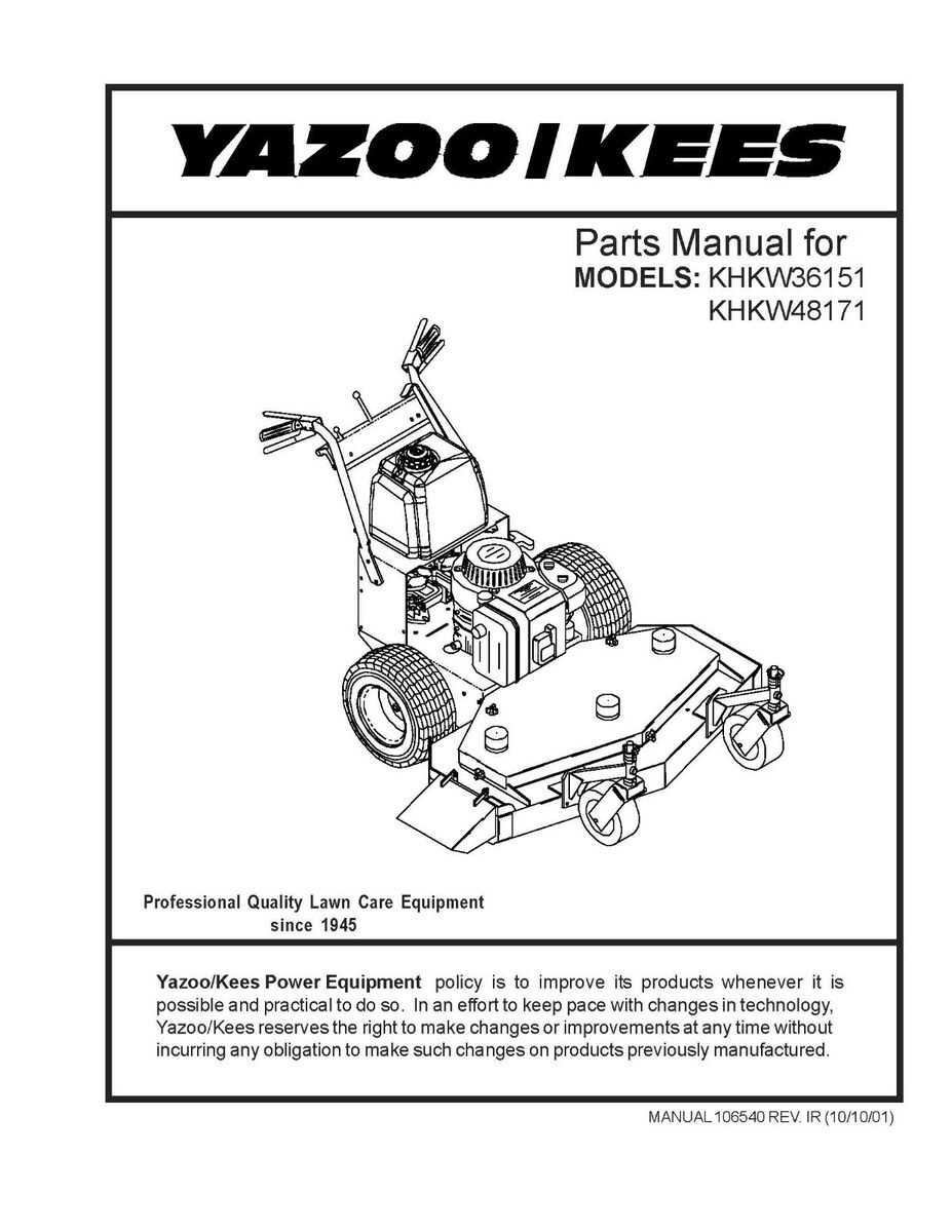 yazoo kees parts diagram